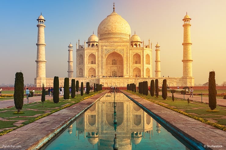 Taj Mahal in sunrise light, Agra, India