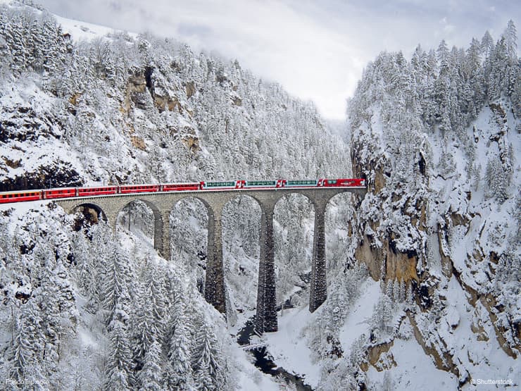 Landwasser Viaduct and Glacier Express