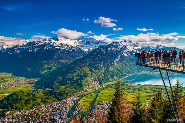 Viewpoint at Harder Kulm in Interlaken, Bern, Switzerland