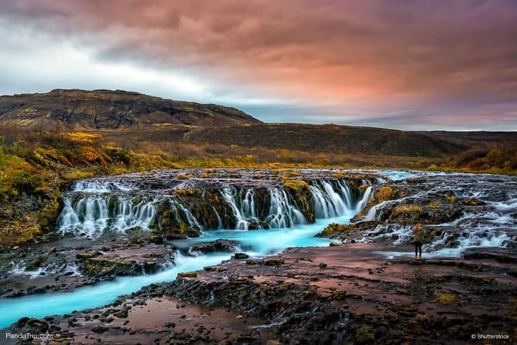 Bruarfoss waterfall in Iceland