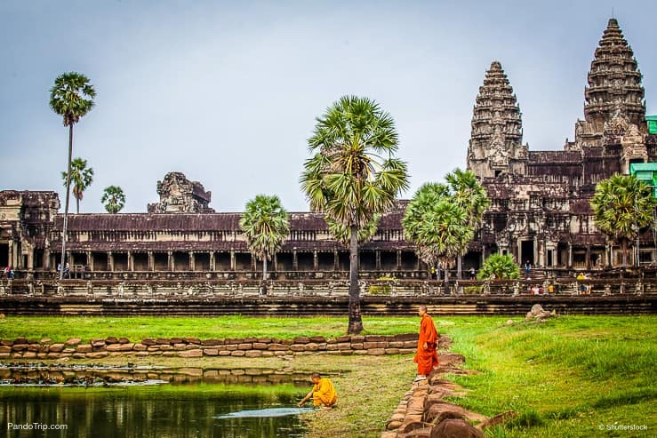 Buddhist monk in Angkor Wat, Cambodia