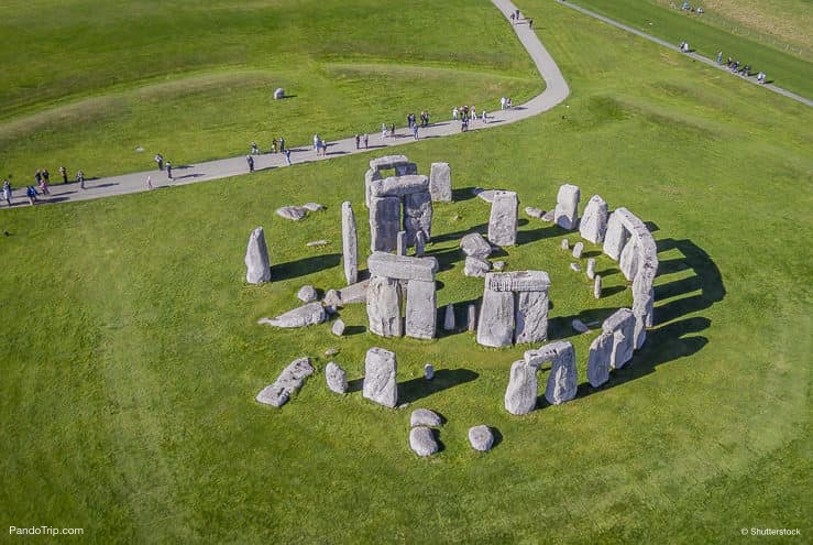 Drone view of Stonehenge, Englang