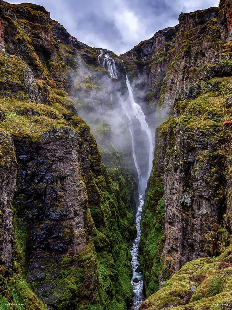 Glymur second highest waterfall in Iceland