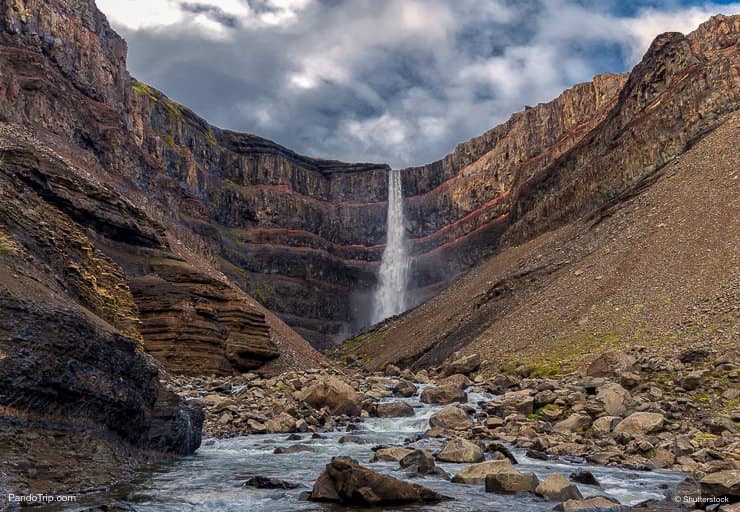 Hengifoss Waterfall