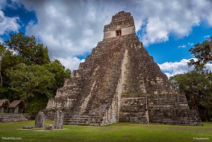 Jaguar temple the famous pyramid in Tikal