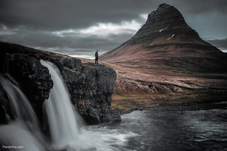 Kirkjufellsfoss waterfall in Iceland