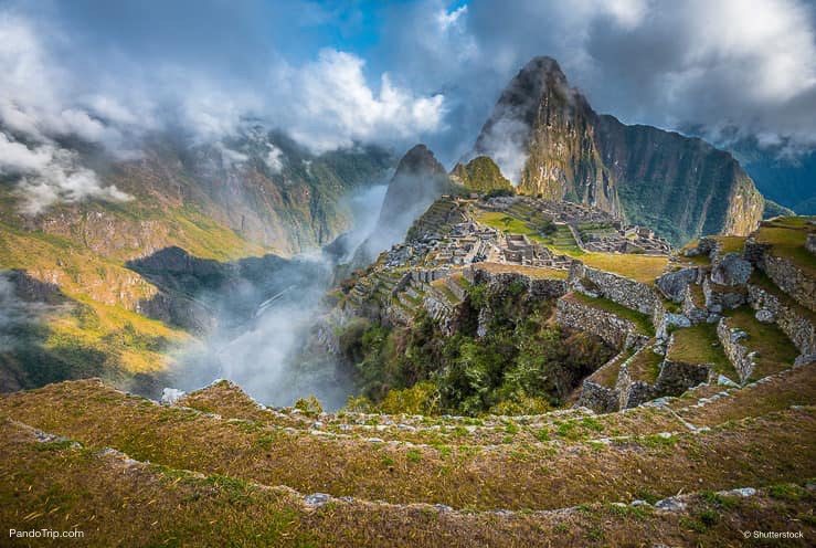 Panoramic view of Machu Picchu in Peru