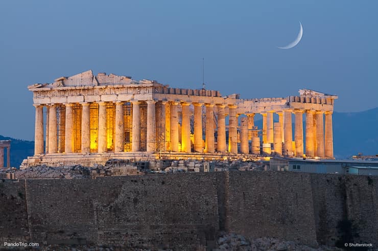 Parthenon temple at Acropolis Hill in Athens, Greece