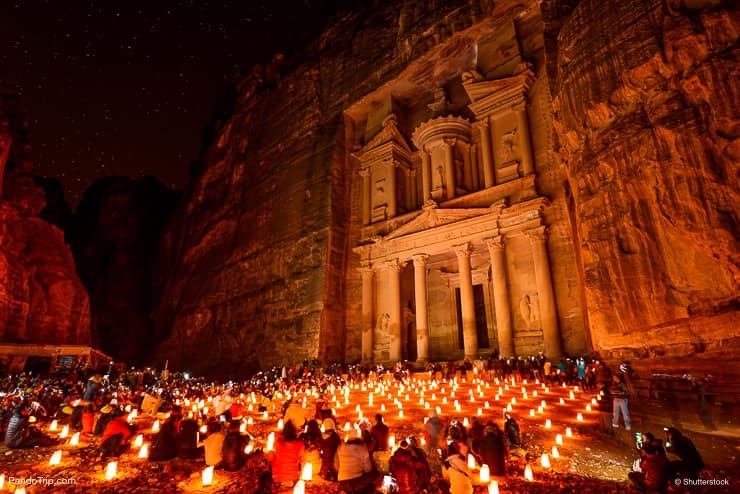 Petra, Jordan at night