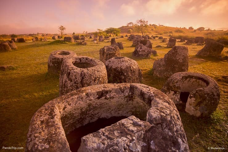 Plain of Jars near the town of Phonsavan in Laos