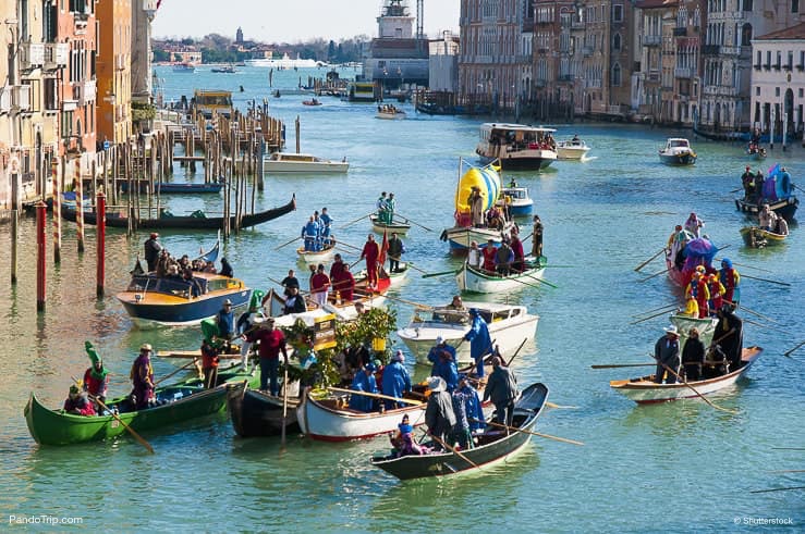 Regatta race performed at the Carnival of Venice