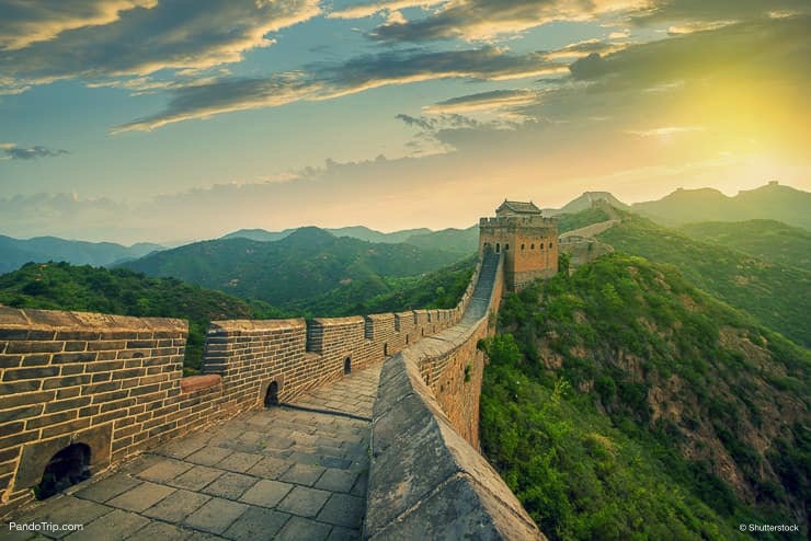 Sunset over the Great Wall, Beijing, China