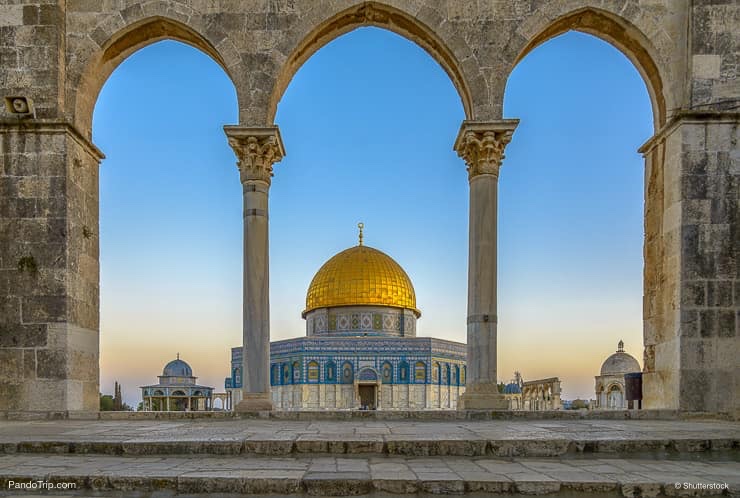 The Dome of the Rock on the Temple Mount in Jerusalem