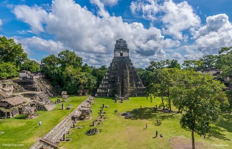 View of Tikal pyramid, Guatemala