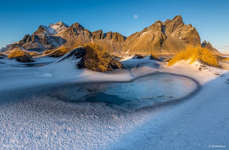 Winter Sunrise at Vestrahorn in Iceland