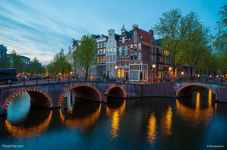 Canal Crossroads At Keizersgracht, Amsterdam, Netherlands