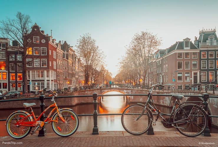 Canal Crossroads At Keizersgracht, Amsterdam, The Netherlands