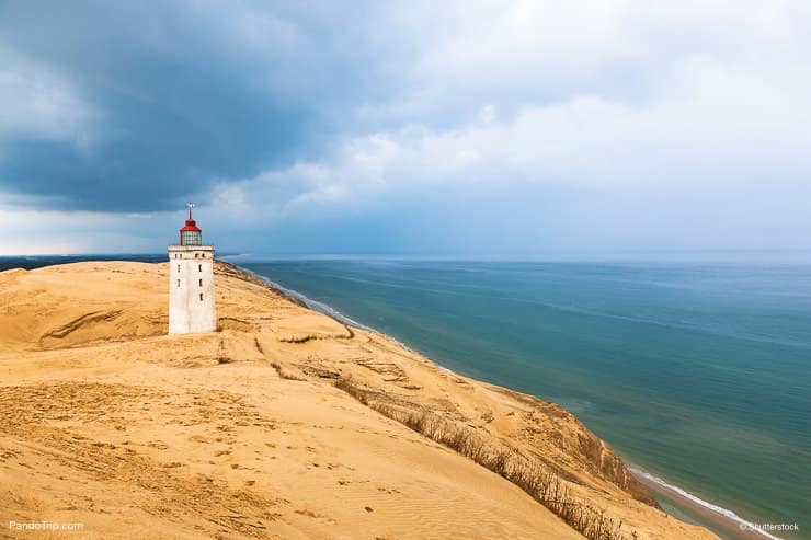 The abandoned Rubjerg Knude Lighthouse in Denmark