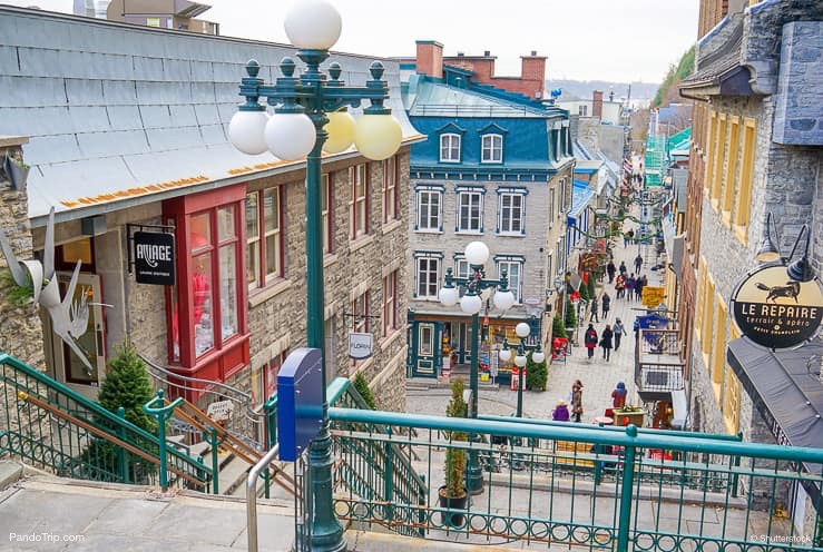 The streets of the historic Petit Champlain district