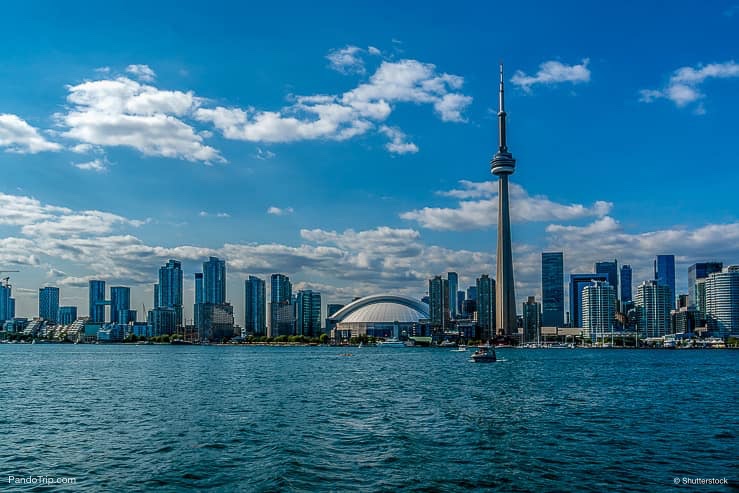 Toronto's skyline over Lake Ontario