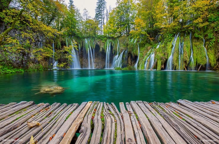 Waterfalls of Plitvice National Park in Croatia