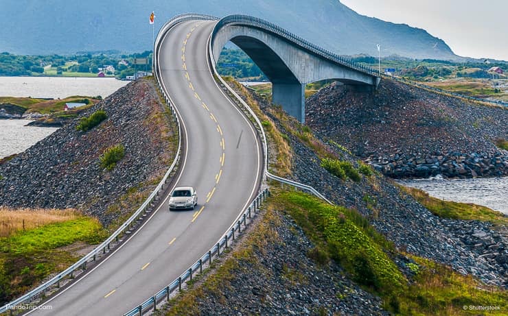 World famous Atlantic road bridge