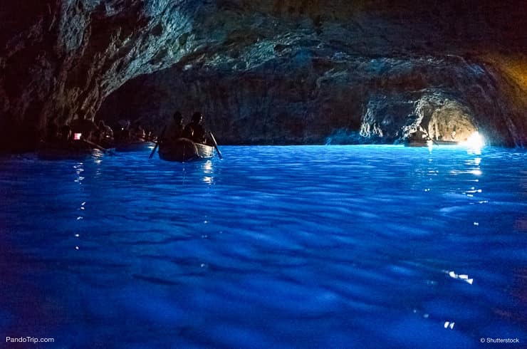 Blue Grotto or Grotta Azzurra, Capri, southern Italy