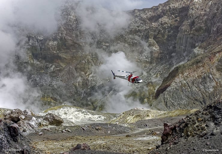 Helicopter tour over Whakaari White Island, Bay of Plenty, New Zealand