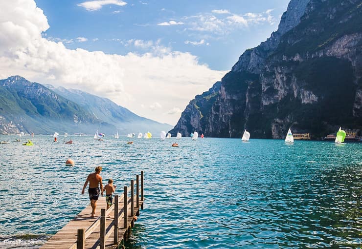 Lake Garda or Lago di Garda in Italy