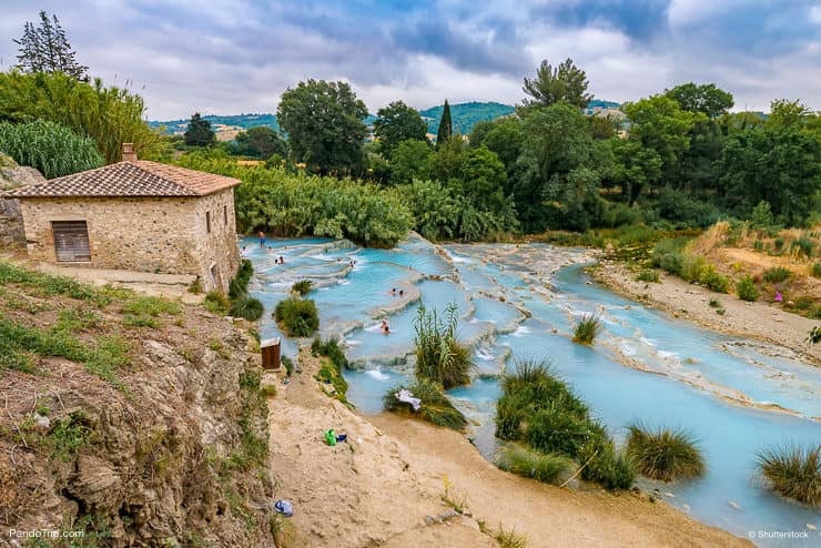 Natural spa, Cascate del Mulino, Saturnia, Italy