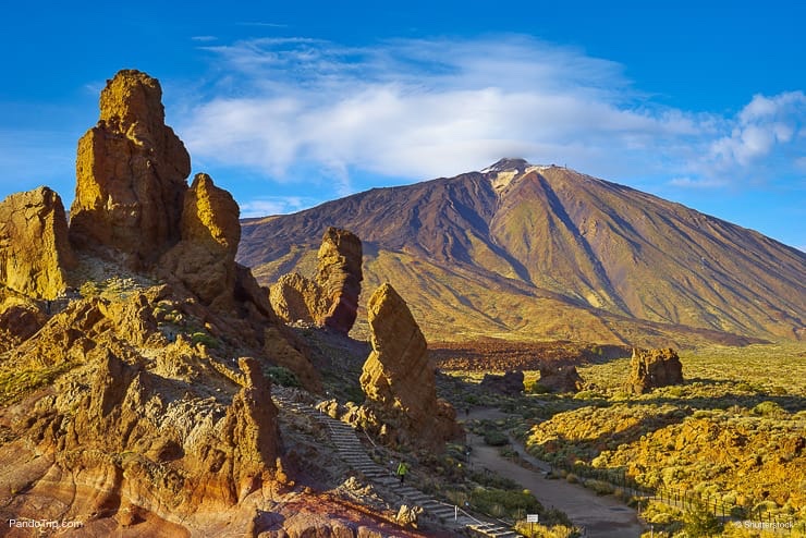 Roque Cinchado and Mount Teide, Tenerife, Canary Islands, Spain