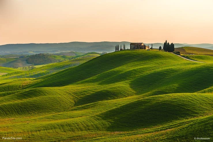 Val d'Orcia beautiful landscape in Tuscany, Italy
