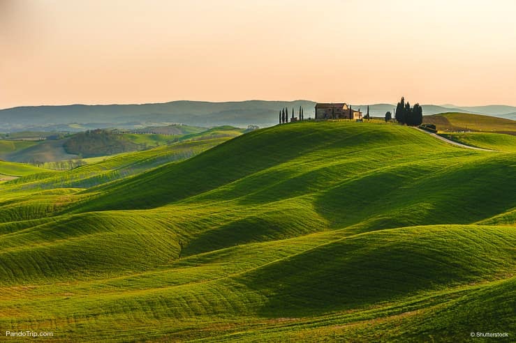 Val d'Orcia beautiful landscape in Tuscany, Italy