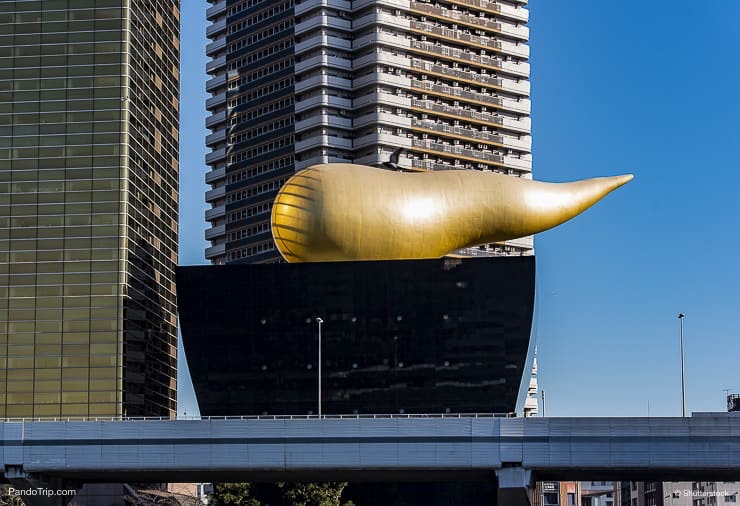 Asahi Beer Hall in Asakusa. Popular tourist spot