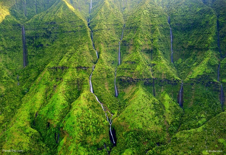 Mount Waialeale known as the wettest spot on Earth, Kauai, Hawaii