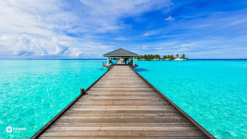 Path to Paradise. Bora Bora, French Polynesia, Pacific Ocean