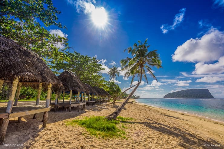 Tropical beach, Upolu island, Samoa