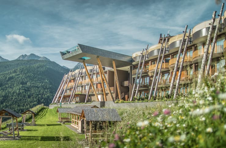 Glass Bottom Pool at Alpin Panorama Hotel Hubertus, Italy