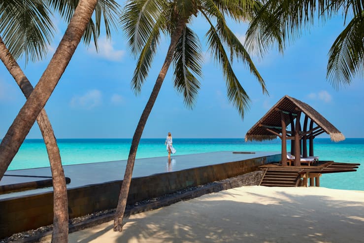 The pool at the One & Only Reethi Rah resort in the Maldives