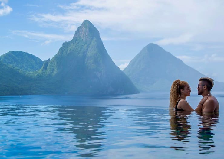 Private Infinity Pool at Jade Mounain Saint Lucia