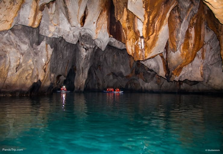 Inside of Puerto Princesa Underground River in Puerto Princesa, Philippines