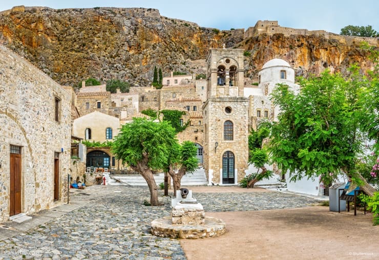 Monemvasia town, Peloponnese, Greece