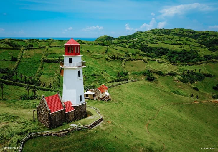 Tayid Lighthouse of Mahatao Rolling Hills, Batanes, Philippines