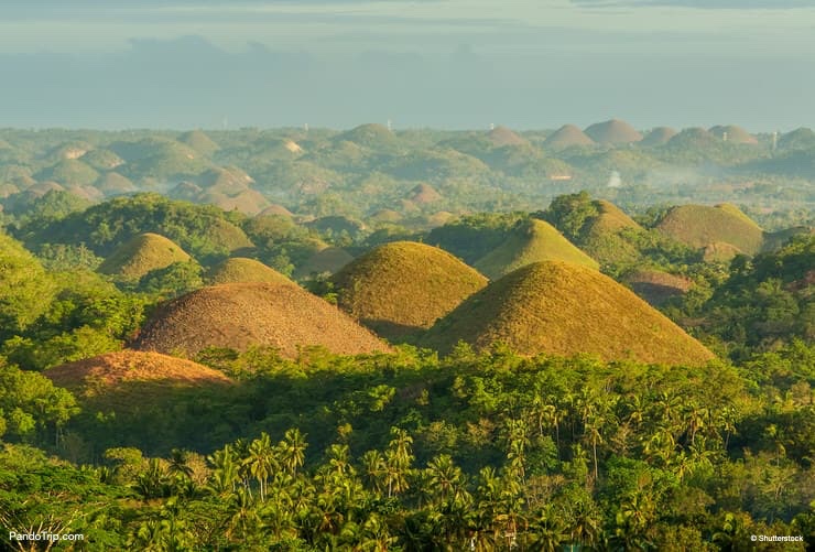 View of the Chocolate Hills, Bohol, Philippines