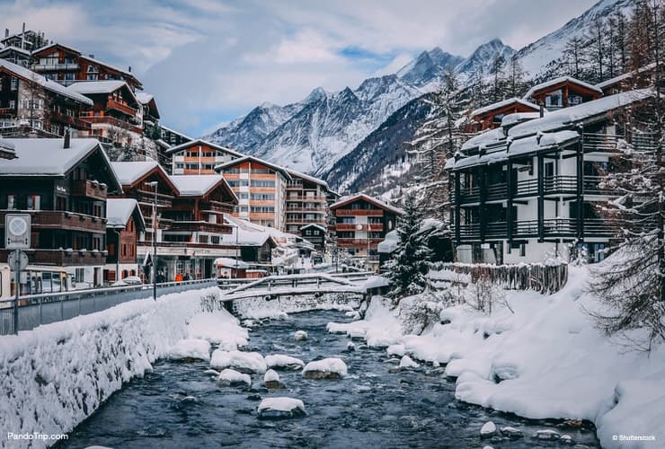 Beautiful Zermatt village in Switzerland