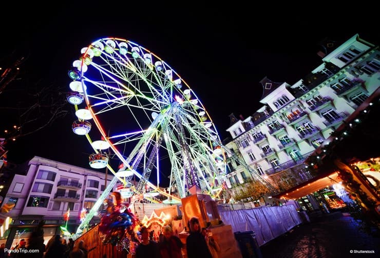 Ferris Wheel at Christmas Market in Montreux