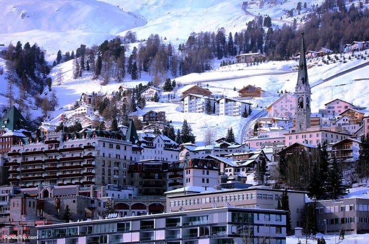 St. Moritz during winter in Switzerland