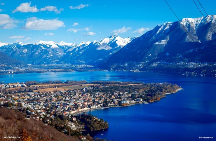 Winter landscape of Locarno, Switzerland