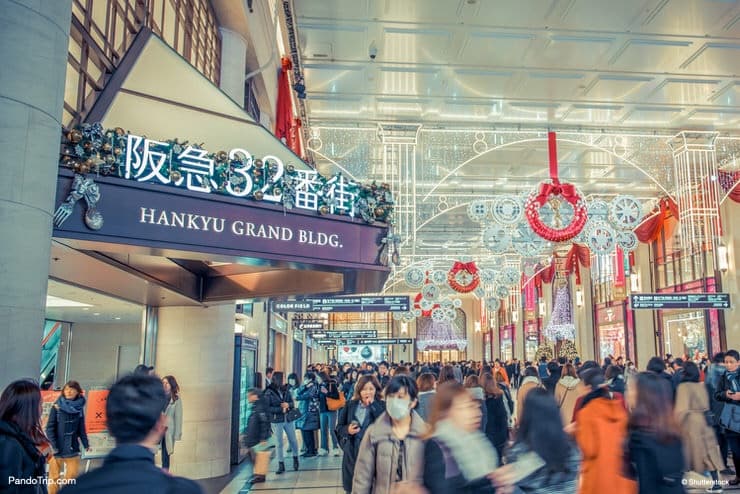 Winter sales in Hankyu Department Store Osaka Umeda Main Store, Japan
