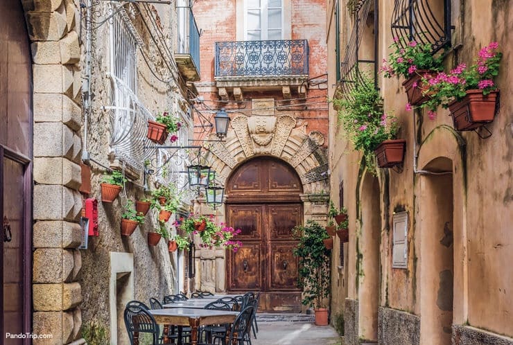 Cozy street in the Positano, the Amalfi Coast, Italy